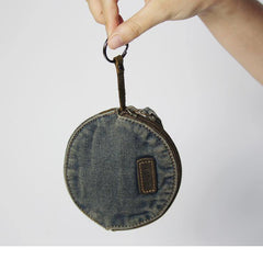 Blue Denim Mens Small Wallet billfold Wallet Keychain Wallet Coin Purse For Men - iwalletsmen