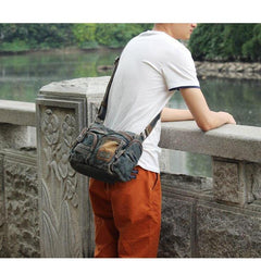 Blue Denim Mens Womens Side Bag Courier Bag Blue Jean Messenger Bag For Women - iwalletsmen