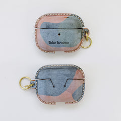 Leather AirPods Pro Case with Wristlet Strap Contrast Color Leather AirPods Case Airpod Case Cover - iwalletsmen