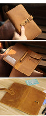 Blue Handmade Leather Mens Passport Wallet Travel Wallet Ticket Holder For Men - iwalletsmen