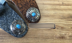 Handmade Mens Blue Leather Classic Zippo Lighter Case Belt Zippo Lighter Holder with Belt Loop - iwalletsmen