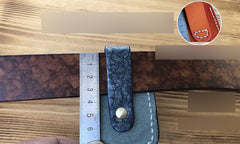 Handmade Mens Blue Leather Classic Zippo Lighter Case Belt Zippo Lighter Holder with Belt Loop - iwalletsmen