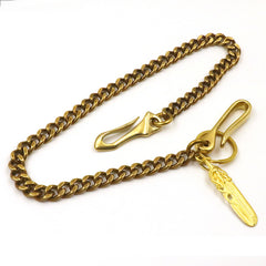 Cool Brass Mens Key Chain Long Gold Wallet Chain Pants Chain Biker Wallet Chain For Men - iwalletsmen