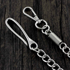 COOL SILVER STAINLESS STEEL MENS PANTS CHAINs WALLET CHAIN BIKER WALLET CHAIN FOR MEN - iwalletsmen