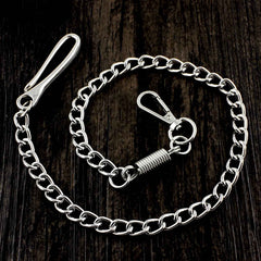 COOL SILVER STAINLESS STEEL MENS PANTS CHAINs WALLET CHAIN BIKER WALLET CHAIN FOR MEN - iwalletsmen