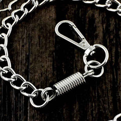 COOL SILVER STAINLESS STEEL MENS PANTS CHAINs WALLET CHAIN BIKER WALLET CHAIN FOR MEN - iwalletsmen