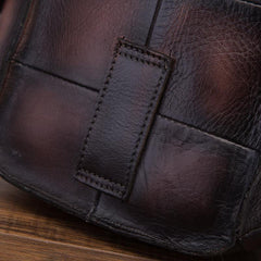 Coffee Leather Men Belt Pouch Vintage Drop Leg Bag Biker Purse Side Belt Bag for Men - iwalletsmen