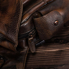 Coffee Leather Men Belt Pouch Vintage Drop Leg Bag Biker Purse Side Belt Bag for Men - iwalletsmen