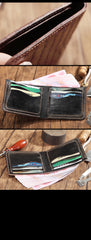Brown Crocodile Pattern Leather Mens  billfold Wallet Bifold Small Wallet For Men - iwalletsmen