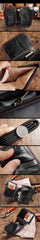 Brown Handmade Tooled Hannya Leather Mens Small Bifold Biker Wallet billfold Wallet For Men - iwalletsmen