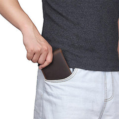 Black Leather Billfold Wallet for Men Black Bifold Wallet Coffee Leather Small Wallet For Men - iwalletsmen