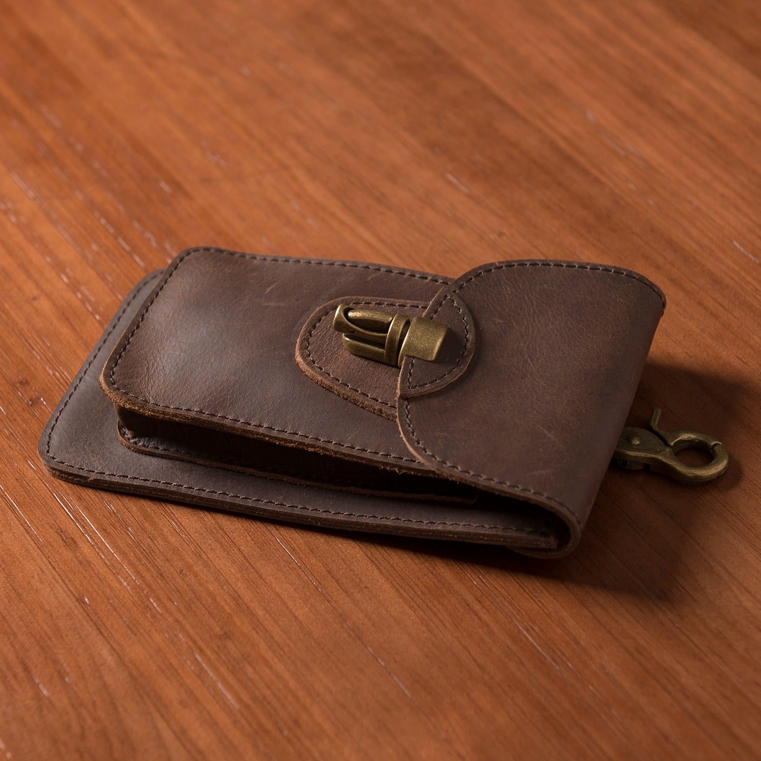 Brown Leather Cell Phone Holster Mens Belt Pouch Leather Waist Bag BELT BAG With Belt Clip For Men