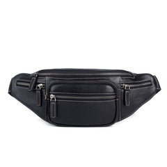 Compact Leather Fanny Packs Waist Bags Mens Sling Packs Bum Bags for Men