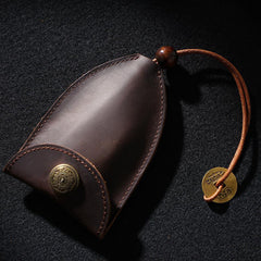 Brown Leather Draw Men and Women's Key Wallet Black Key Case Car Car Key Holder For Men - iwalletsmen