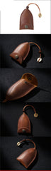 Brown Leather Draw Men and Women's Key Wallet Black Key Case Car Car Key Holder For Men - iwalletsmen