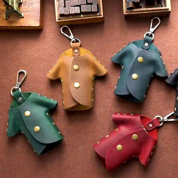 Cute Clothes Leather Men Women's Key Wallet Clothes Key Cases Car Car Key Holder For Men