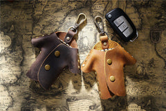 Coffee Leather Men Women's Key Wallet Clothes Key Case Car Car Key Holder For Men