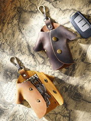 Cute Clothes Leather Men Women's Key Wallet Clothes Key Cases Car Car Key Holder For Men