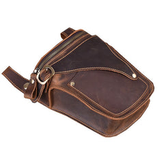 belt bags for men Brown Men's Waist Pack Bag Mens Leather Belt Bag Cool Waist Pack Purse Belt Pouch For Men