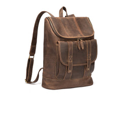 Brown Leather Men's Travel Backpack School Backpack College Backpack For Men
