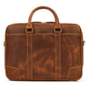 Brown Leather Mens Briefcase Work Briefcase Business Handbag 14'' Laptop Briefcase For Men