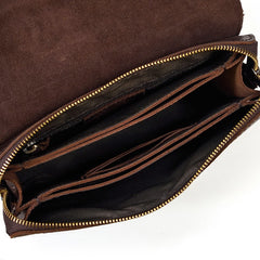 Brown Leather Mens Large Clutch Wallet Wristlet Wallet Brown Long Wallet for Men