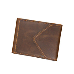 Coffee Leather Mens License ID Wallets Front Pocket Wallet Cards Wallet for Men