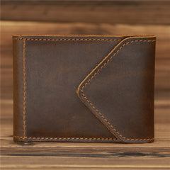 Coffee Leather Mens License ID Wallets Front Pocket Wallet Cards Wallet for Men