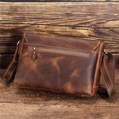 Vintage Brown Leather Mens Side Bag Messenger BAG School Courier Bag FOR MEN