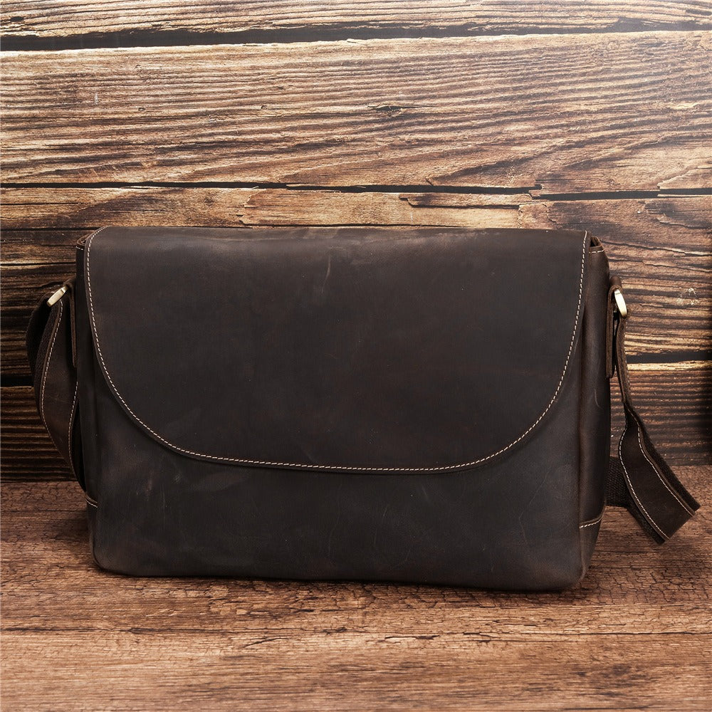 Men's Medium Side Bag - Wood - Mansion