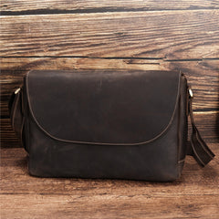 Vintage Brown Leather Mens Side Bag Messenger BAG School Courier Bag FOR MEN
