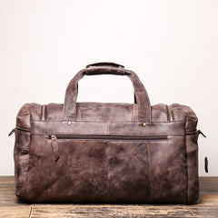 Brown Leather Mens Travel Bag Weekender Bag Large Duffle Bag Brown Overnight Bag Travel Bag for Men