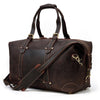 Coffee Leather Mens Travel Bag Weekender Bag Large Duffle Bag Cool Overnight Bag for Men