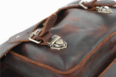 Brown Leather SLR Camera Side Satchel Bag Messenger Bags HandBag for Men