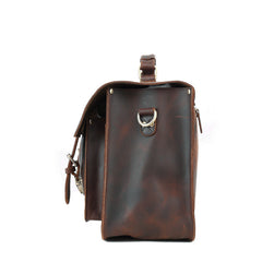 Brown Leather SLR Camera Side Satchel Bag Messenger Bags HandBag for Men