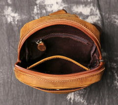 Brown Leather Sling Pack Chest Bag Sling Bag Sling Crossbody Bag Sling Travel Bags For Men