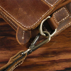 Vintage Brown Mens Clutch Wallet Leather Zipper Clutch Wristlet Purse Bag Clutch Bags For Men - iwalletsmen