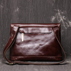 Brown Leather Men Satchel Side Bag Messenger Bag Black Courier Bag For Men - iwalletsmen