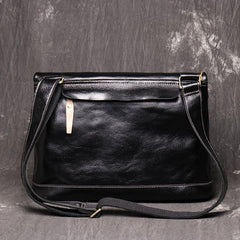 Brown Leather Men Satchel Side Bag Messenger Bag Black Courier Bag For Men - iwalletsmen