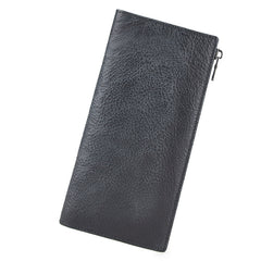 Vintage Brown Long Wallet Leather Mens Bifold Long Wallet Slim Long Wallet For Men - iwalletsmen