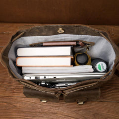 Brown Casual Mens Leather 15-inch Large Backpack Black Travel Backpacks School Backpacks for men - iwalletsmen