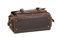 Brown Leather 13 inches SLR Camera Side Bag Messenger Bags HandBag for Men - iwalletsmen