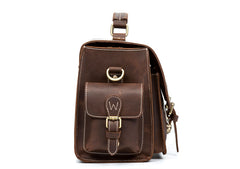 Brown Leather 13 inches SLR Camera Side Bag Messenger Bags HandBag for Men - iwalletsmen