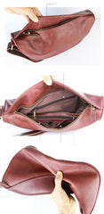 Brown Cool Leather Mens Saddle Messenger Bag Black Courier Bag Black Postman Bag For Men - iwalletsmen