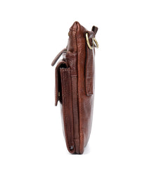 Brown Cool Leather Mens Belt Pouch Bag Mini Messenger Bag Side Bag Waist Bag for Men - iwalletsmen