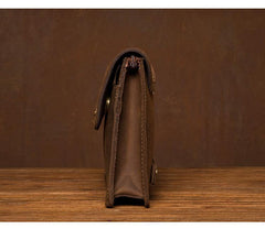 Cool Brown Mens long Wallet Wristlet Bag Clutch Wallet Envelope Wallet Mobile Bag for Men - iwalletsmen