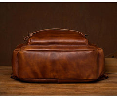 good leather backpack​ Brown Leather Backpack 15 inches Laptop Backpack Mens Large Leather Camera Backpack