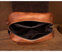 laptop backpack leather​ Brown Leather Backpack 15 inches Laptop Backpack Mens Large Leather Camera Backpack