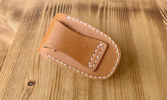 Handmade Brown Leather Audi A468X135 Mens Car Key Case Audi Car Key Holder - iwalletsmen