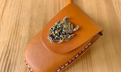 Handmade Brown Leather Audi A468X135 Mens Car Key Case Audi Car Key Holder - iwalletsmen